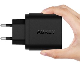 تصویر شارژر دیواری 2 خروج 36 وات آکی مدل Aukey PA-T16 ا Aukey Wall Charger 36w PA-T16 Aukey Wall Charger 36w PA-T16