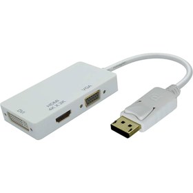 تصویر تبدیل Display به VGA / HDMI / DVI برند P-NET 3 in 1 Display Port DP Male To Female HDMI/DVI/VGA Cable Adapter Converter