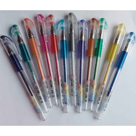 تصویر خودکار سی.کلاس مدل اکلیلی Glitter pen بسته 12 عددی 