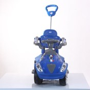 تصویر ماشین کودک بی بی ماک طرح آلفا رومئو آبی-طوسی مدل ZV-10 -اسباب بازی 