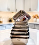 تصویر ست آبکش لگن استیل 12 پارچه یونیک 