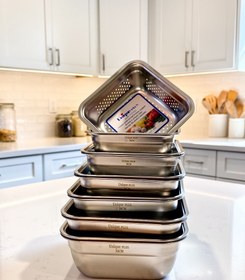 تصویر ست آبکش لگن استیل 12 پارچه یونیک - 26 