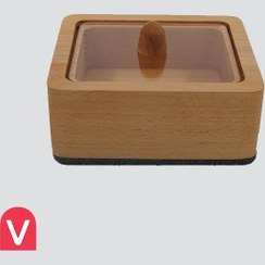 تصویر باکس پذیرایی درب دار تکی چوب راش 