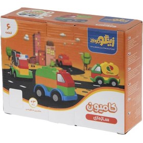 تصویر ماشین بازی زینگو مدل کامیون سازه‌ای سرگرمی و آموزش هم‌زمان برای کودکان