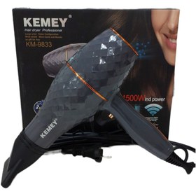 تصویر سشوار کمی مدل KEMEI KM_9833 Mini hair dryer model KEMEI KM_9833