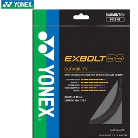 تصویر زه راکت بدمينتون يونکس YONEX EXBOLT 68-Black 