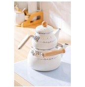 تصویر کتری قوری چای‌ساز سنتی ساخته شده با عشق TEAM TEAPOT EYAYA ACAR 