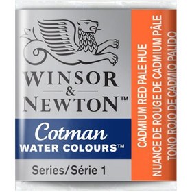 تصویر قرص کوچک آبرنگ کاتمن وینزور 103 CADMIUM RED PALE HUE 