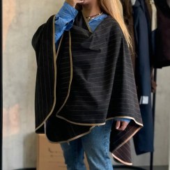 تصویر پانچو قهوه ای موهر دیپلمات 