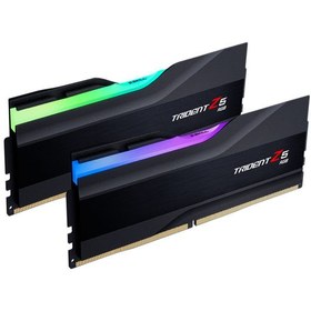 تصویر رم کامپیوتر جی اسکیل دو کاناله مدل Trident Z5 RGB فرکانس 6000 مگاهرتز DDR5 تایمینگ CL30 حافظه 32 گیگابایت G.Skill Trident Z5 RGB Dual Channel CL30 6000MHz DDR5 32GB Computer RAM