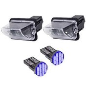 تصویر چراغ پلاک خودرو قطعه سازان کبیر مدل EK-206BLU-3010358 مناسب برای پژو 206 به همراه لامپ مجموعه 4 عددی 