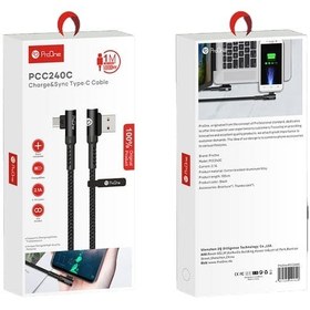 تصویر کابل تبدیل USB به USB-C پرووان مدل PCC240 کابل تبدیل کابل تایپ سی