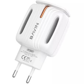 تصویر شارژر دیواری فست شارژ میکرو باوین BAVIN 2.4A Dual Micro Adapter Charger PC265Y 