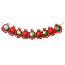 تصویر ریسه تزئینی مدل انار و هندوانه یلدا مبارک 