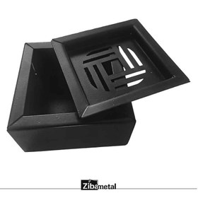 تصویر زیرسیگاری فلزی طرح مشبک کد zb5 زیرسیگاری درب دار