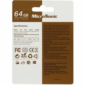 تصویر رم میکرو 64 گیگ میکروسونیک MicroSonic MicroSonic 533X V30 U3 C10 80MB/s 64GB MicroSD Memory Card