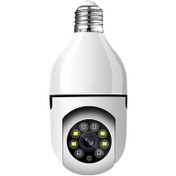 تصویر دوربین مخفی لامپی چرخش 360 درجه قابل کنترل با نرم افزار v380 Smart camera V380