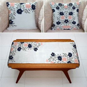 تصویر ست کوسن و رانر کد S47 گلدار