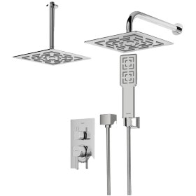 تصویر شیر حمام توکار شودر مدل رومر BRASS | تیپ 3 رنگ کروم براق 