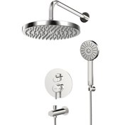 تصویر ملزومات شیر توکار دوش تیپ 4 کویین گرد کروم کسری 