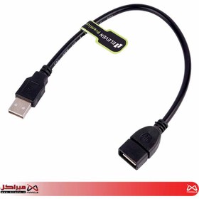 تصویر کابل کوتاه افزایش طول Eleven USB 30cm Eleven USB 30cm Male to USB Female Cable