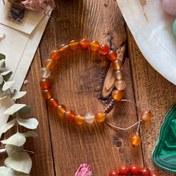 تصویر دستبند کارنلین مدل B 