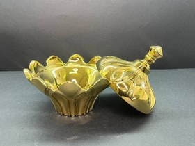 تصویر شکلات خوری بی پایه Sakura Villa Glass Golden