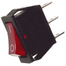 تصویر کلید راکر چراغ دار باریک ۳ پایه 