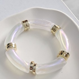 تصویر النگو رزینی سفید کد 1215 