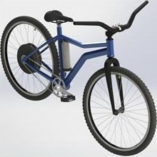 تصویر دوچرخه الکتریکی طراحی شده در سالیدورک و کتیا 