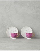 تصویر فنجان قهوه صورتی فنجون Talisman Magic New Bone چین 4 قطعه 2 100 میل English Home 