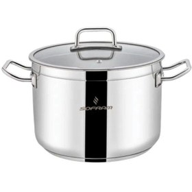 تصویر سرویس قابلمه استیل ۸ پارچه سوفرام مدل اطلس Sofram Turkey 8 Pcs Steel Pot Service Atlas Model