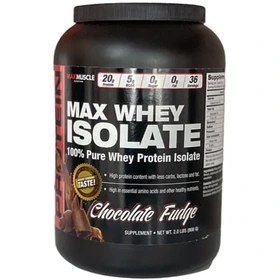 تصویر مکمل پودر مکس وی ایزوله 908گرمی مکس ماسل MAX WHEY ISOLATE 908GR MAX MUSCLE 