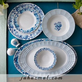 تصویر سرویس چینی زرین 6 نفره غذاخوری آراگل (29 پارچه) Zarin Iran Neoclassic Aragol 29 Pieces Porcelain Dinnerware Set