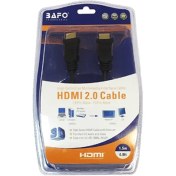 تصویر کابل HDMI بافو طول 1.5 متر ا BAFOO 1.5 meter long HDMI cable BAFOO 1.5 meter long HDMI cable