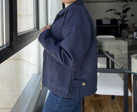 تصویر شکت سرمه ای آستر دار 