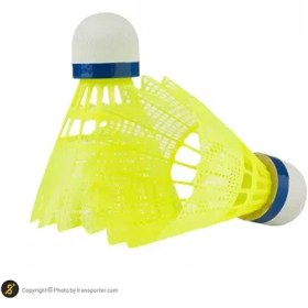 تصویر توپ بدمینتون تالبوت پلاستیکی TECH 350 MW بسته سه عددی OLK | زرد 