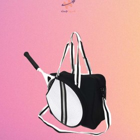 تصویر کیف تنیس و پدل انینگ EINENG رنگ سفید/مشکی 