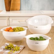 تصویر ست آبکش و کاسه ۶ پارچه لیمون 