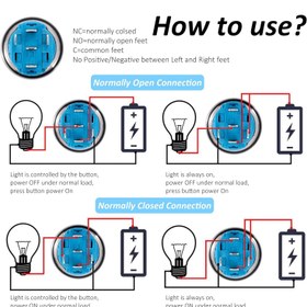 تصویر کلید شستی استیل قرمز LED دار قطر 12V/24V - 19mm 