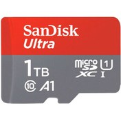 تصویر کارت حافظه MicroSDXC سن دیسک Ultra کلاس 10 استاندارد UHS-I U1 A1 سرعت 150 مگابایت بر ثانیه ظرفیت 1 ترابایت Sandisk MicroSDXC Ultra Class 10 UHS-I U1 A1 Speed 150MB/s 1TB Memory Card