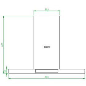 تصویر هود کن مدل ۱۴۳۰ سایز ۹۰ Can Kitchen Hood 1430