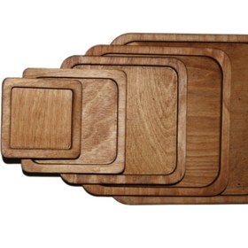 تصویر سینی سرو پذیرایی پنج عددی طرح مربع 