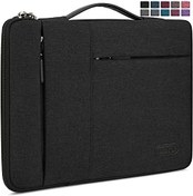 تصویر Laptop Sleeve Case 15-15.6 Inch Waterproof Business Computer Carrying Case Portable Handle Briefcase Bag Compatible with 15.6 Inch MacBook Air/Pro 15-15.6 Inch HP Dell ASUS Samsung Notebook Black 