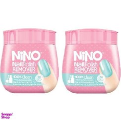 تصویر پد لاک پاک کن نینو (Nino) کد 895 بسته 90 عددی مجموعه 2 عددی 