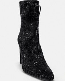 تصویر ZARA HIGH-HEEL ANKLE BOOTS WITH RHINESTONES 