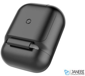 تصویر کیف سیلیکونی و شارژر وایرلس باسئوس مدل Wiappod- 09 مناسب برایAirpods Case Wireless Charger For Airpods Wiappod- 09