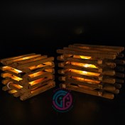 تصویر آباژور نمک مدل سبد چوبی 