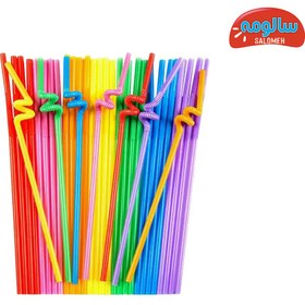 تصویر نی فانتزی رنگی قطر 6 (100 عددی) 