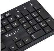 تصویر کیبورد سیم دار VERITY مدل 6116 